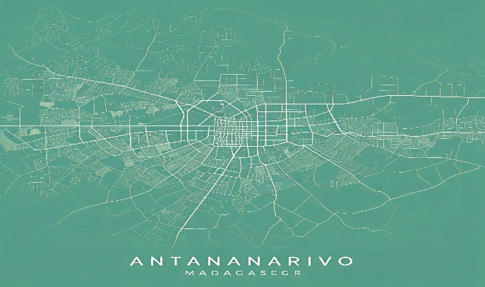 Carte des 6 arrondissements d'Antananarivo desservis par E-SERVICES PRO
